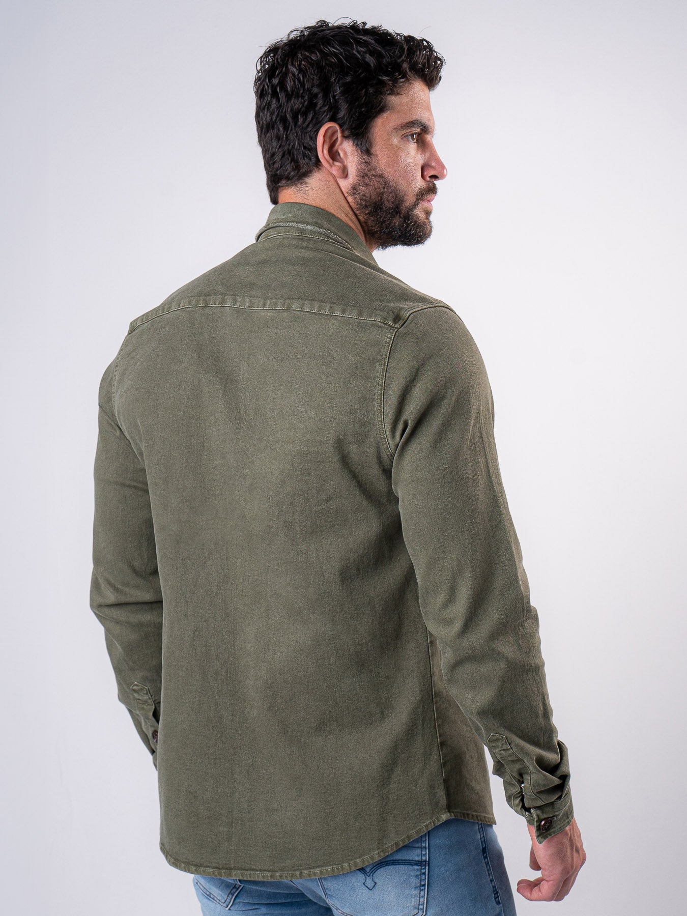 Jaqueta Overshirt MVCK Verde Militar Estonada