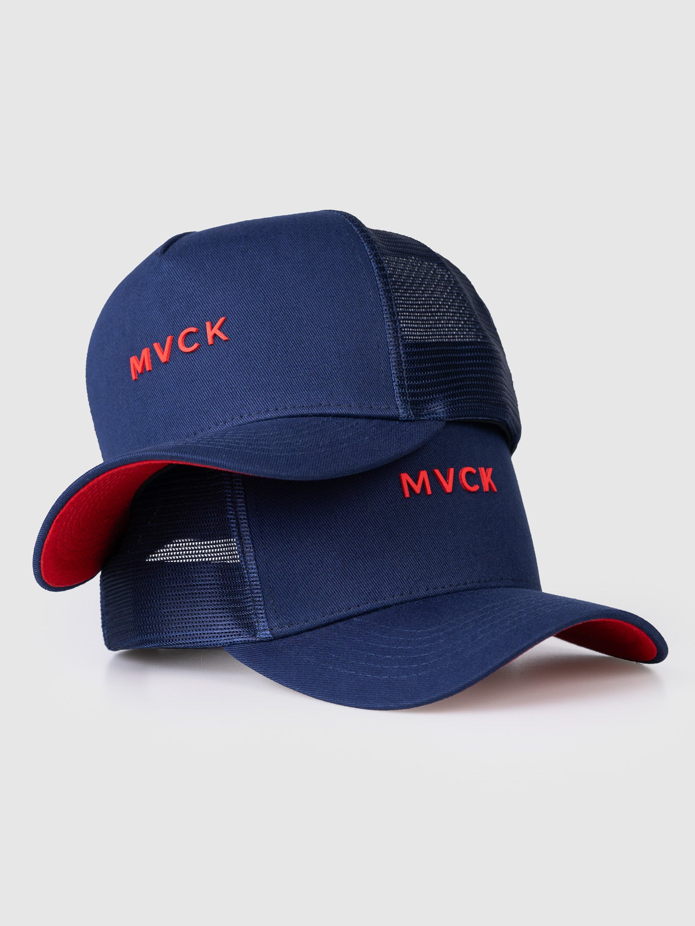 Boné Minimal Azul e Vermelho Tela MVCK