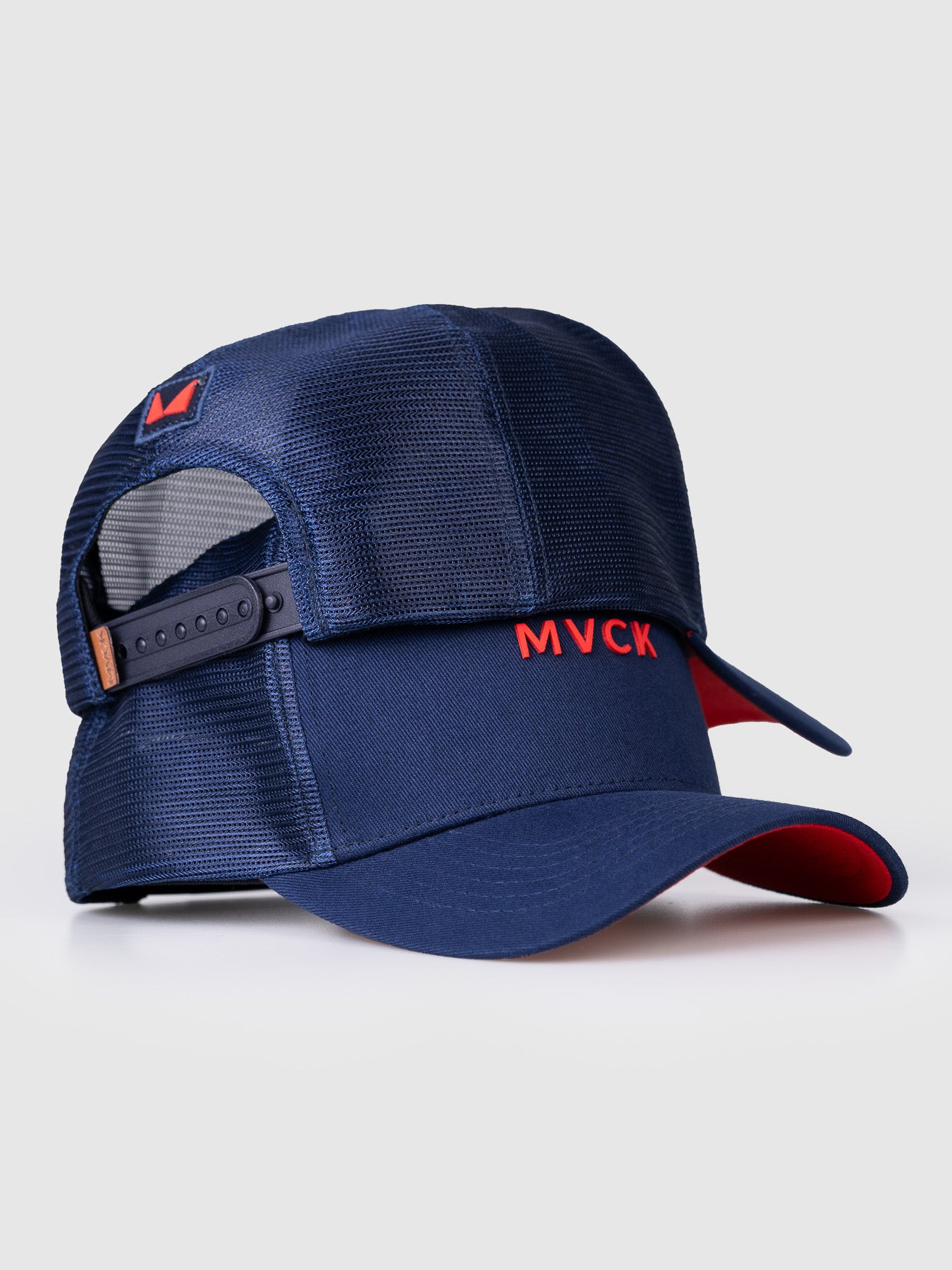Boné Minimal Azul e Vermelho Tela MVCK