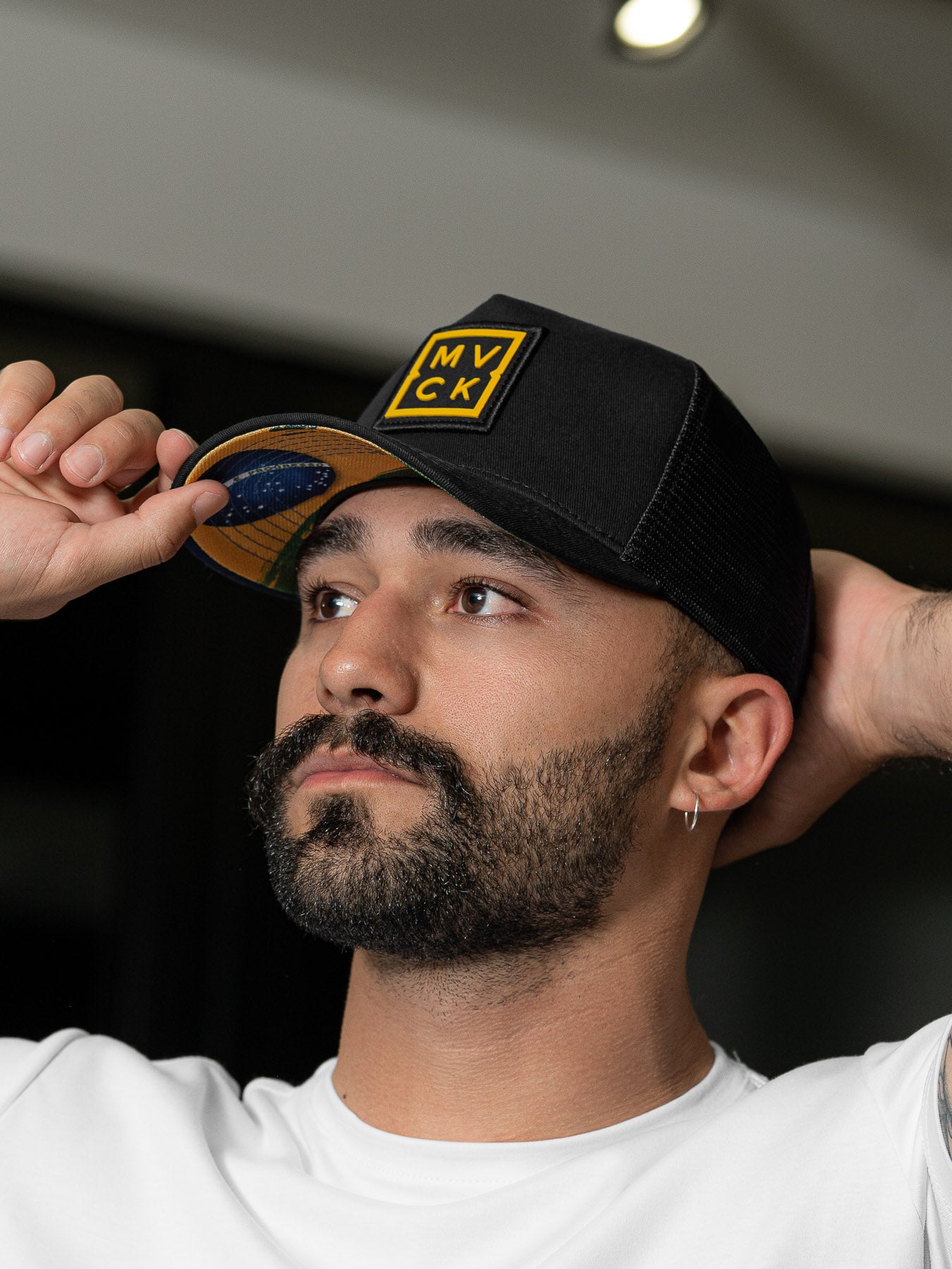 Boné Trucker Brasil Preto MVCK