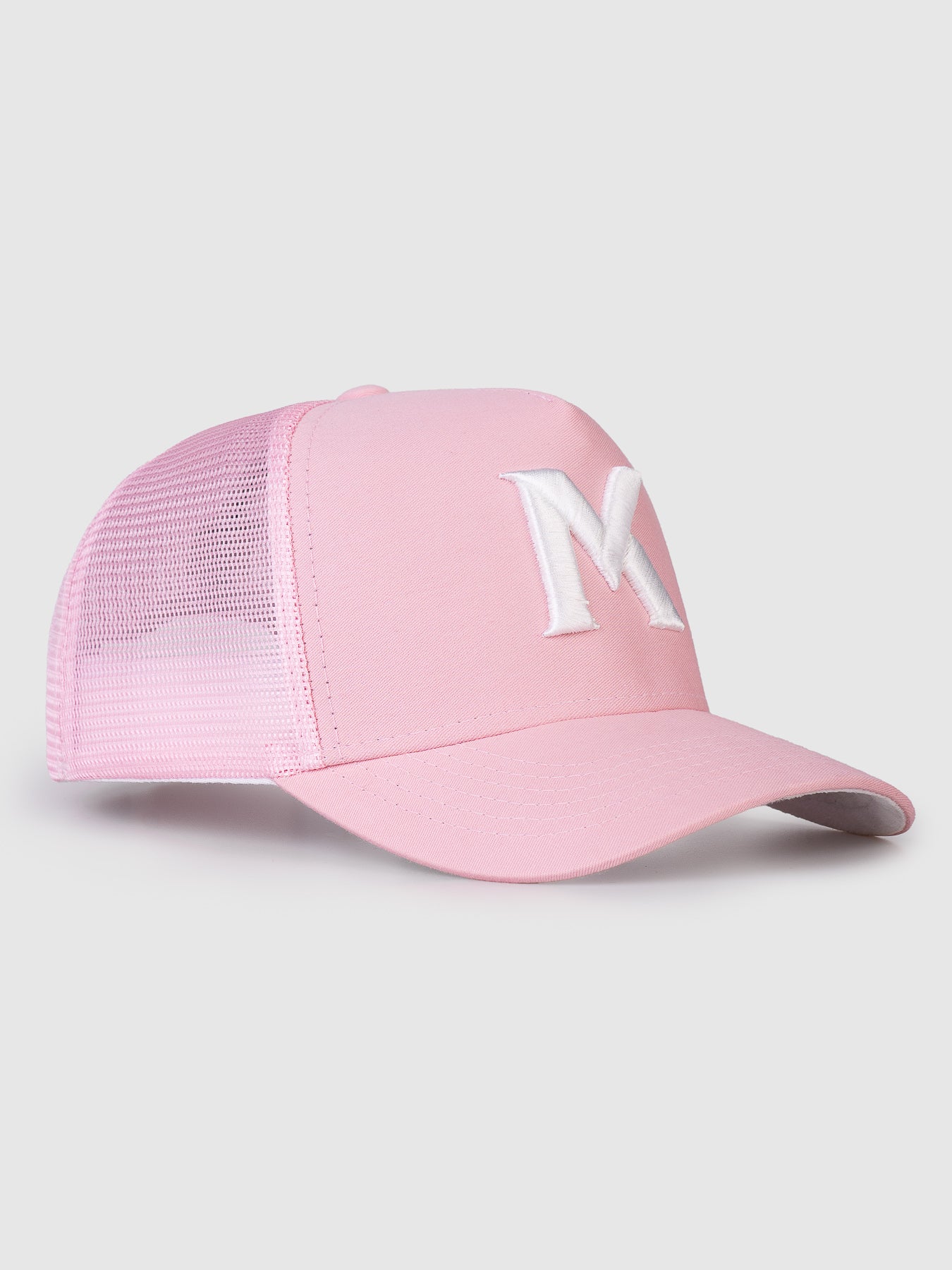 Boné Trucker Maverick Rosa e Branco MVCK