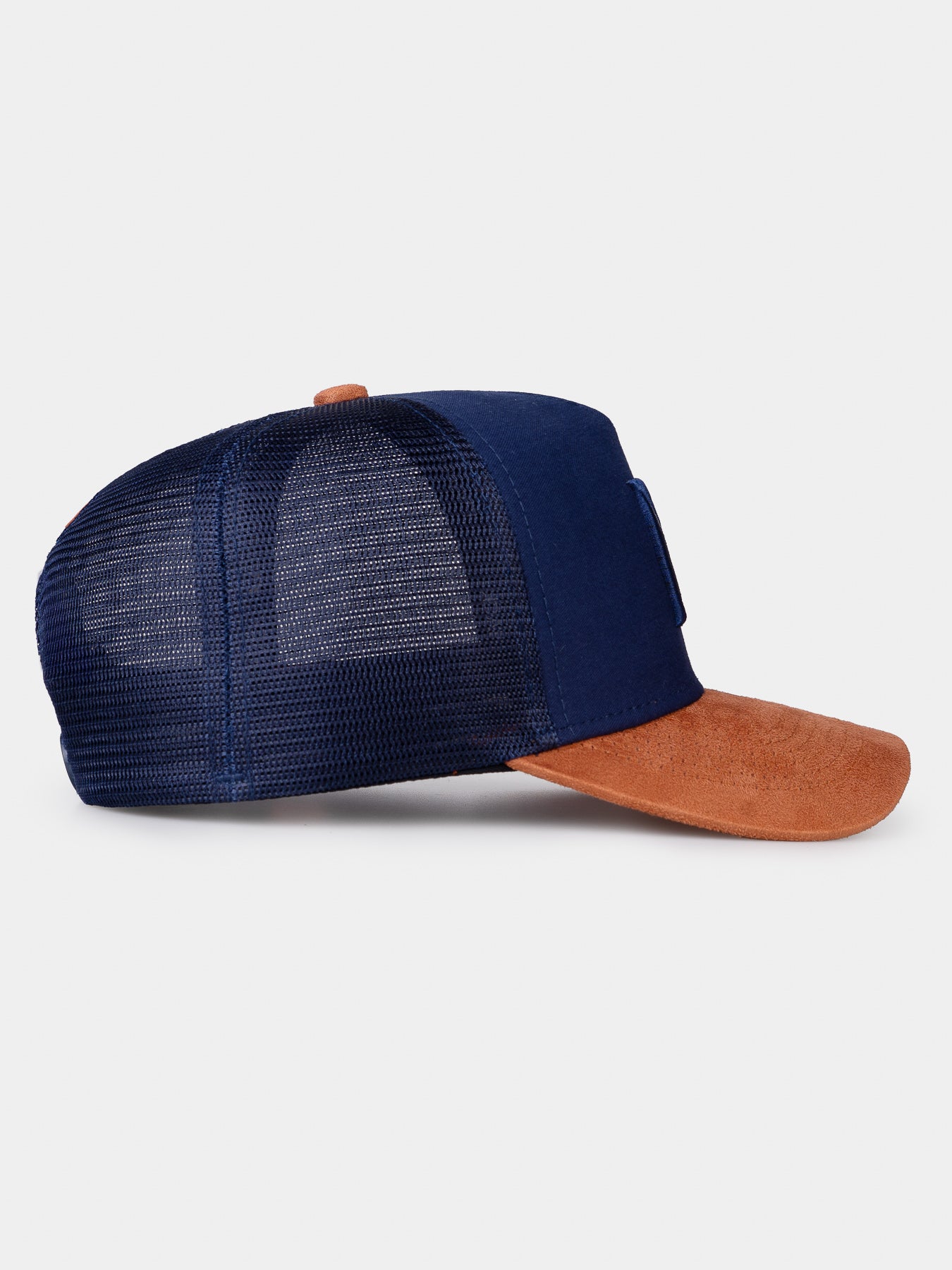 Boné Trucker Maverick Azul Aba Caramelo MVCK