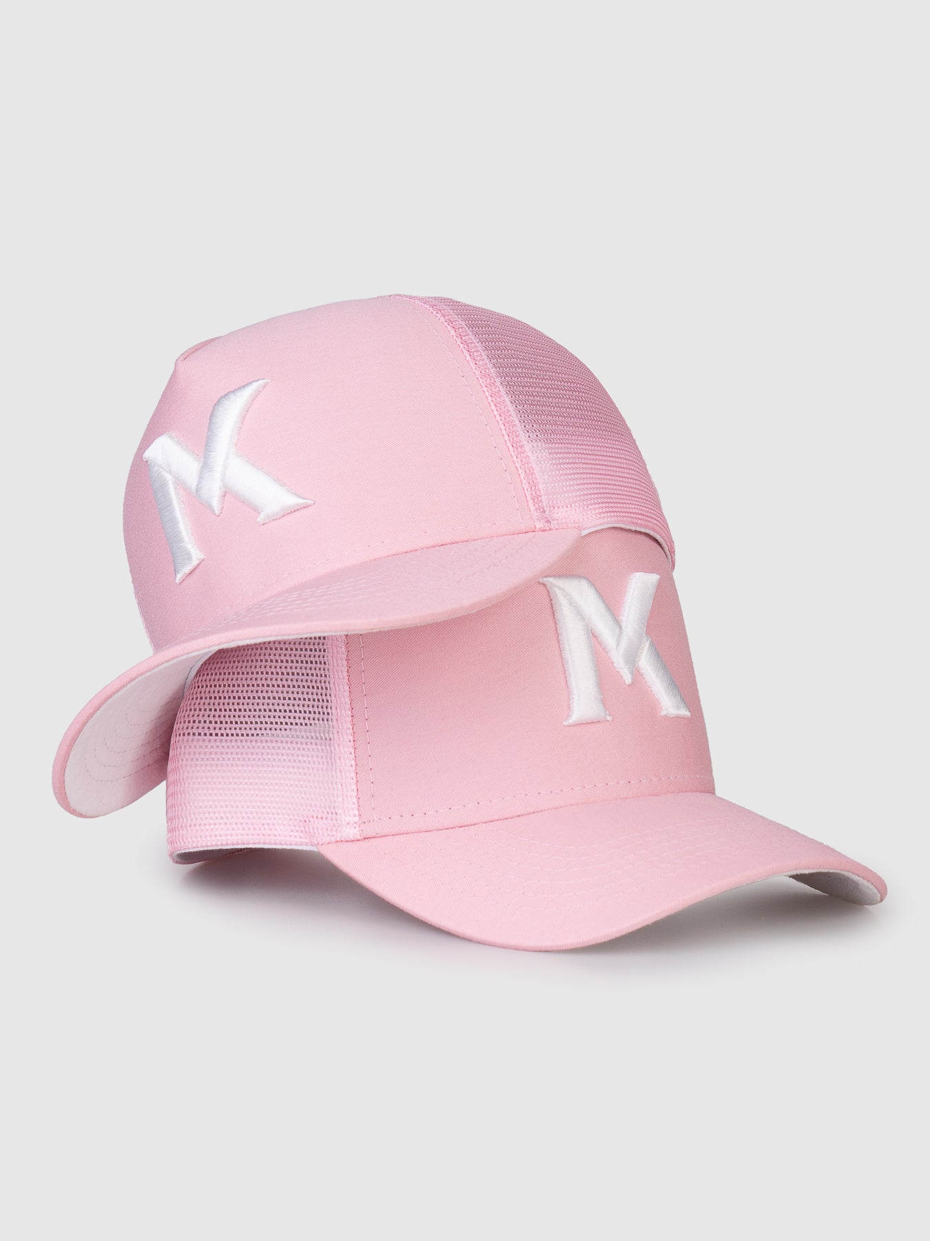 Boné Trucker Maverick Rosa e Branco MVCK