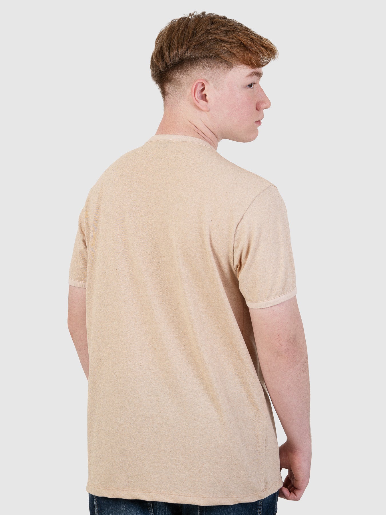 Camiseta Masculina Henley Bege MVCK
