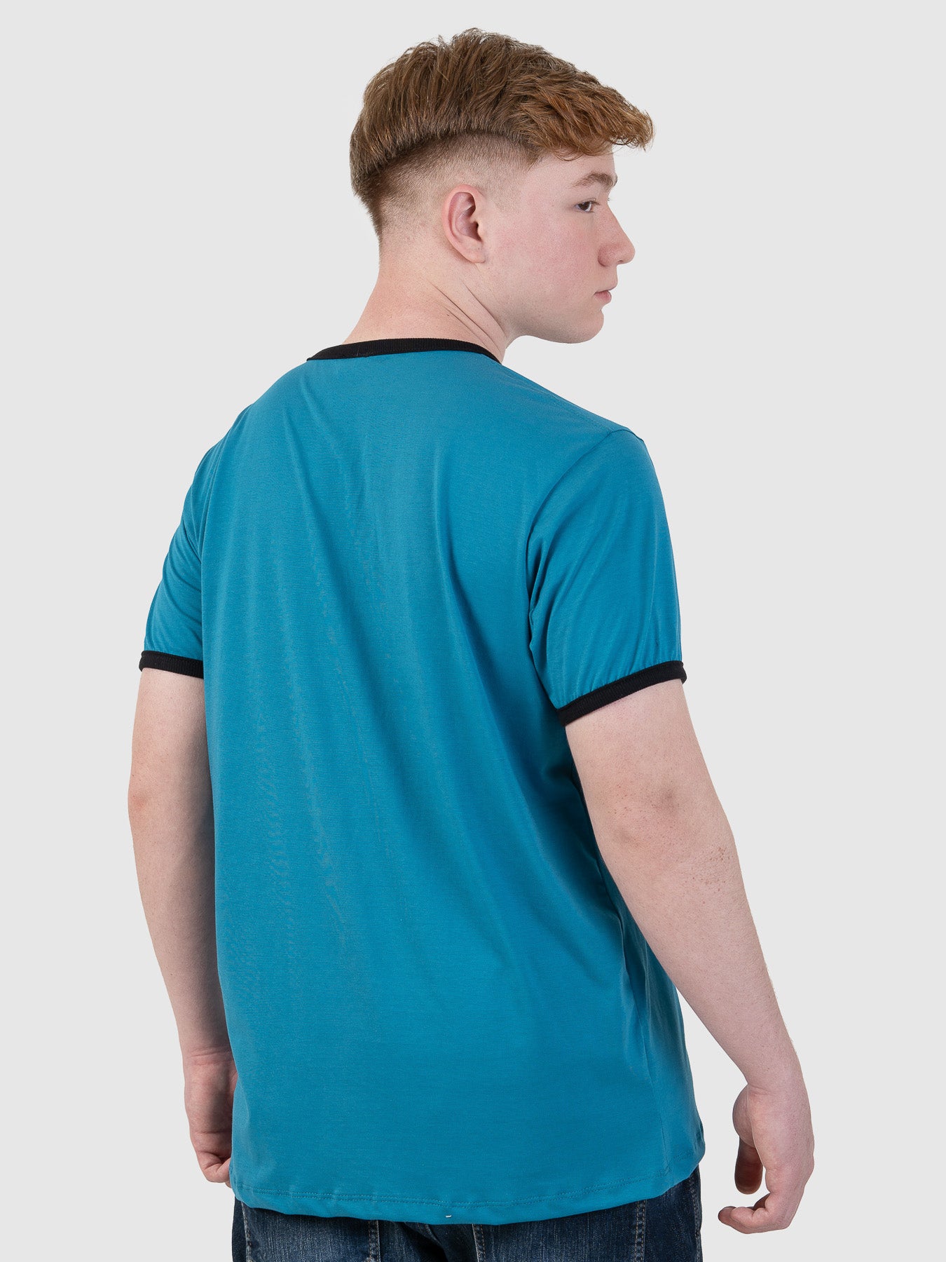 Camiseta Masculina Henley Azul e Preto MVCK