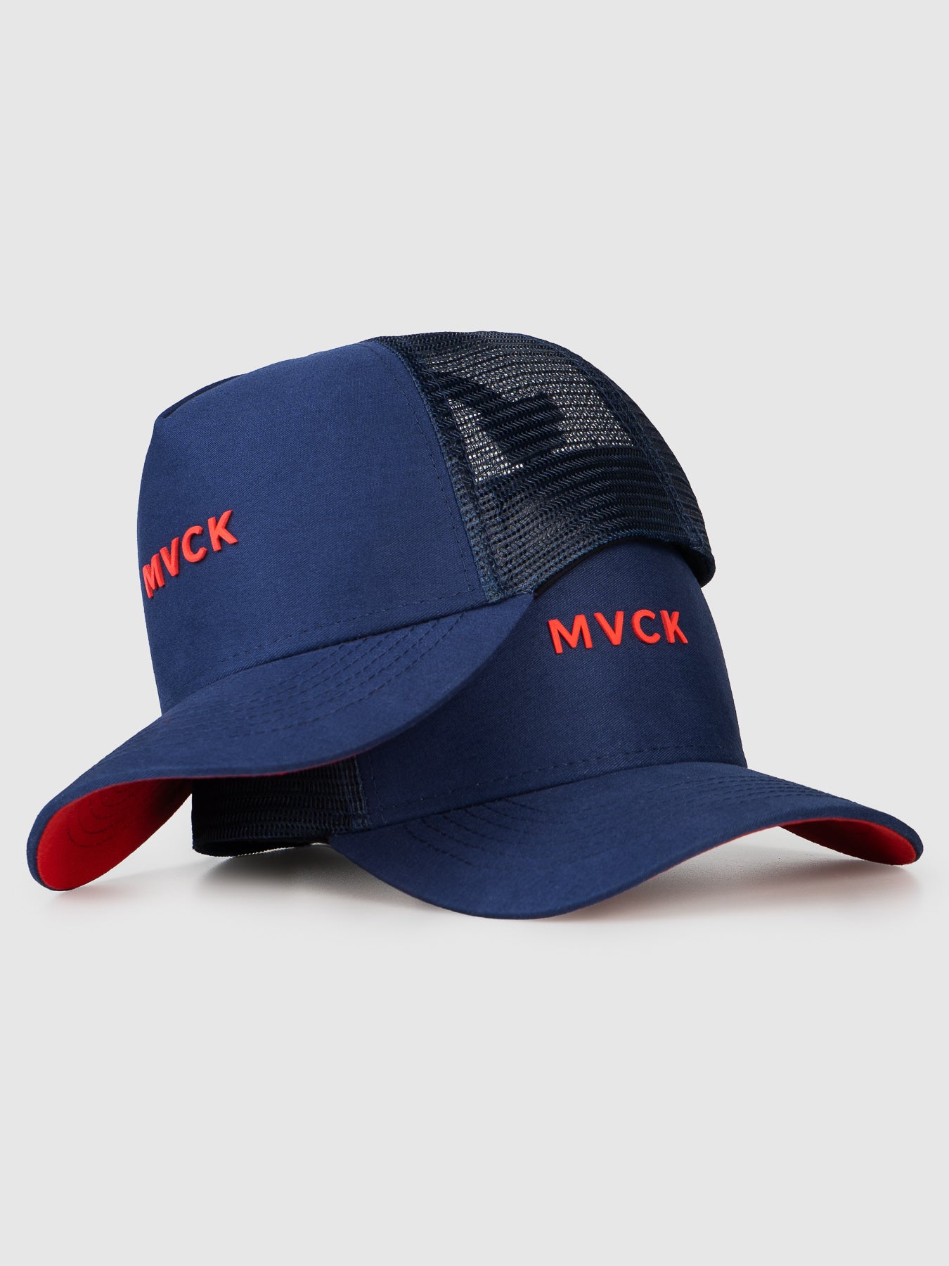 Boné Minimal Azul e Vermelho Tela MVCK