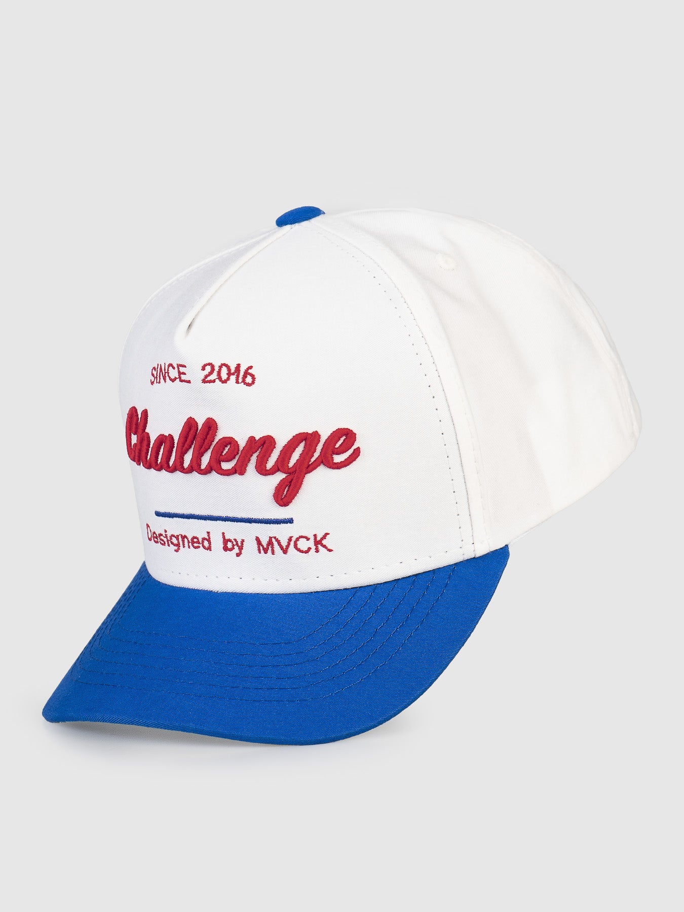 Boné Aba Curva Challenge Off White e Azul MVCK
