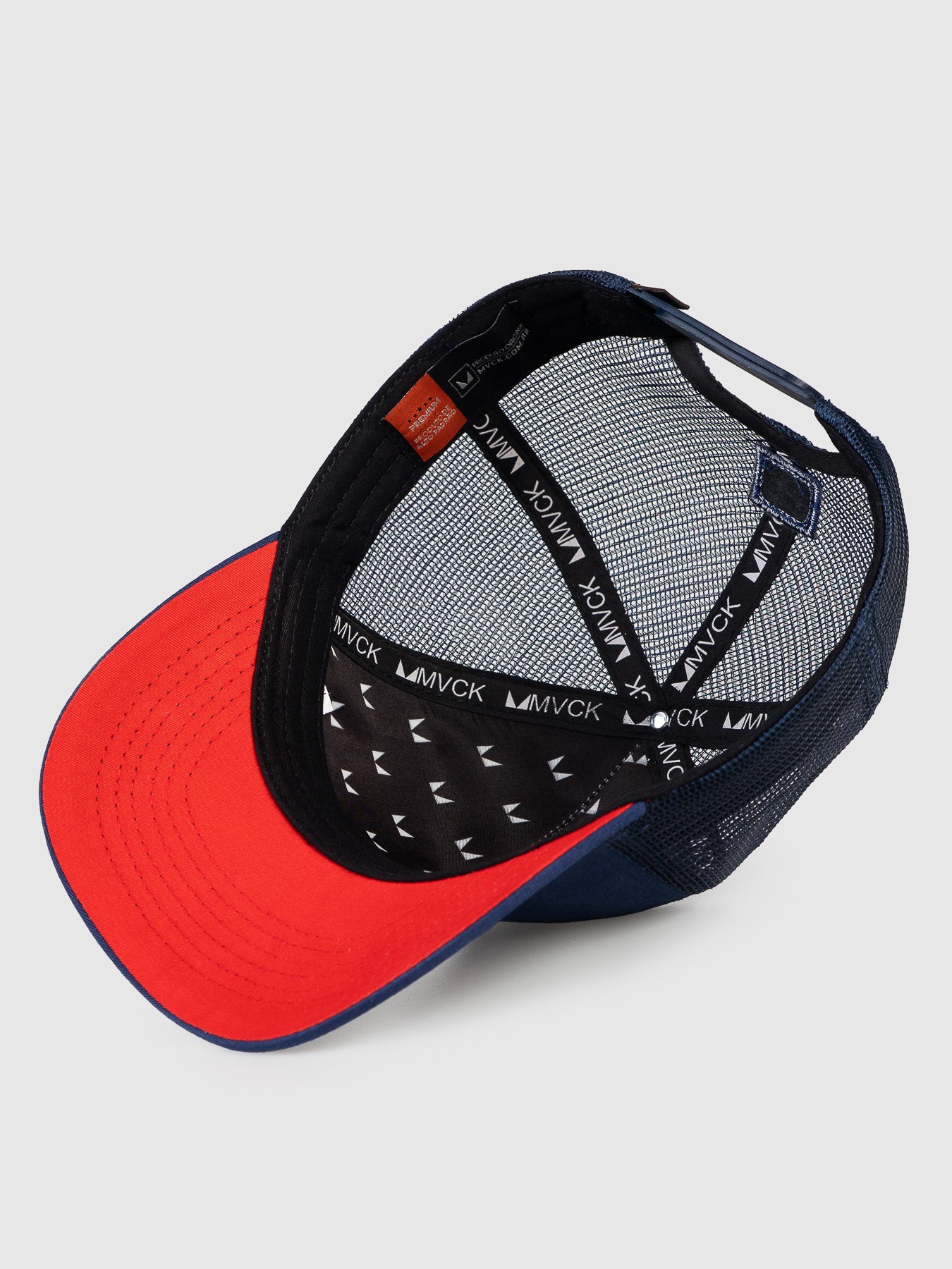 Boné Minimal Azul e Vermelho Tela MVCK