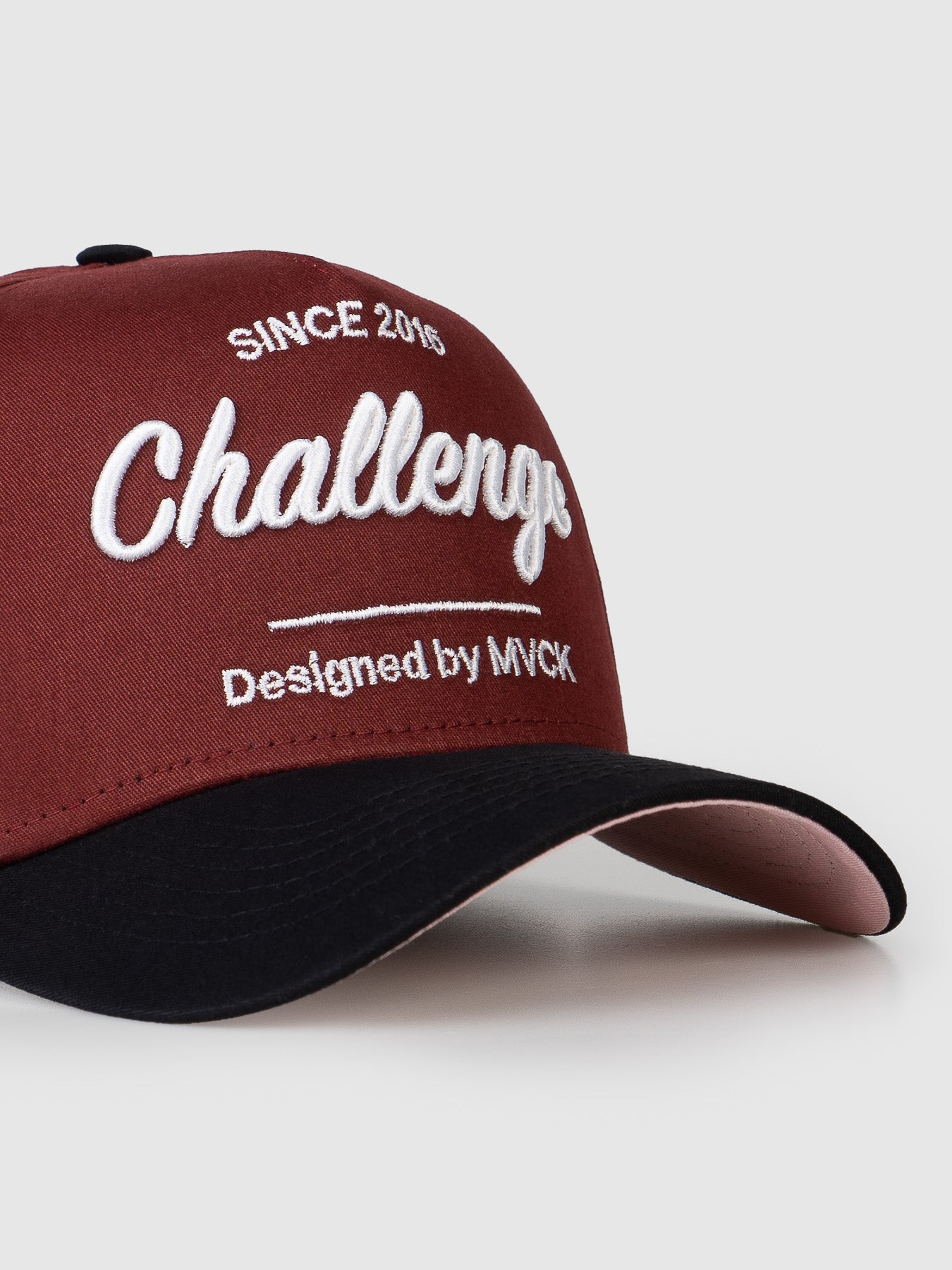 Boné Aba Curva Challenge Marsala e Branco MVCK