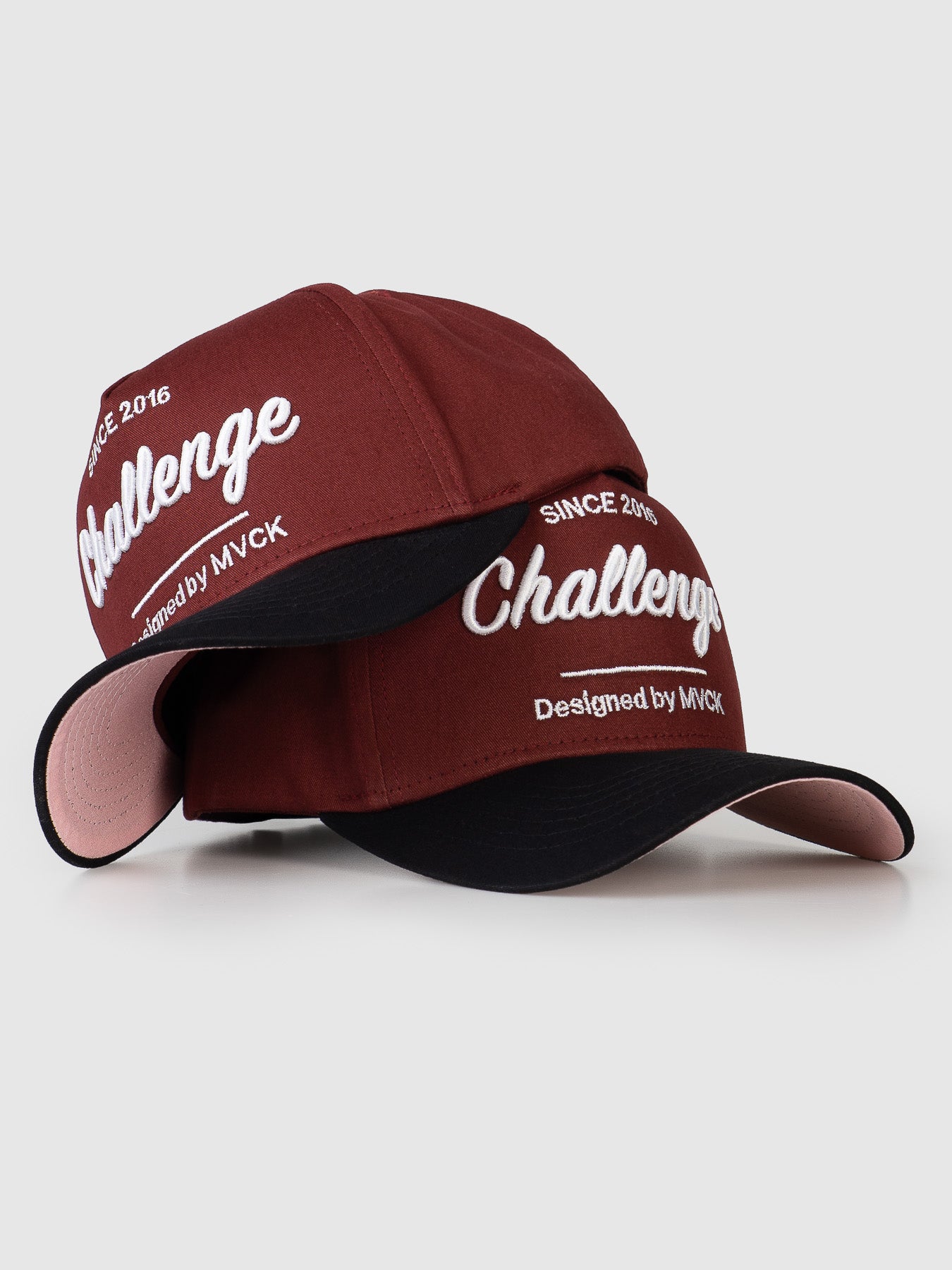 Boné Aba Curva Challenge Marsala e Branco MVCK